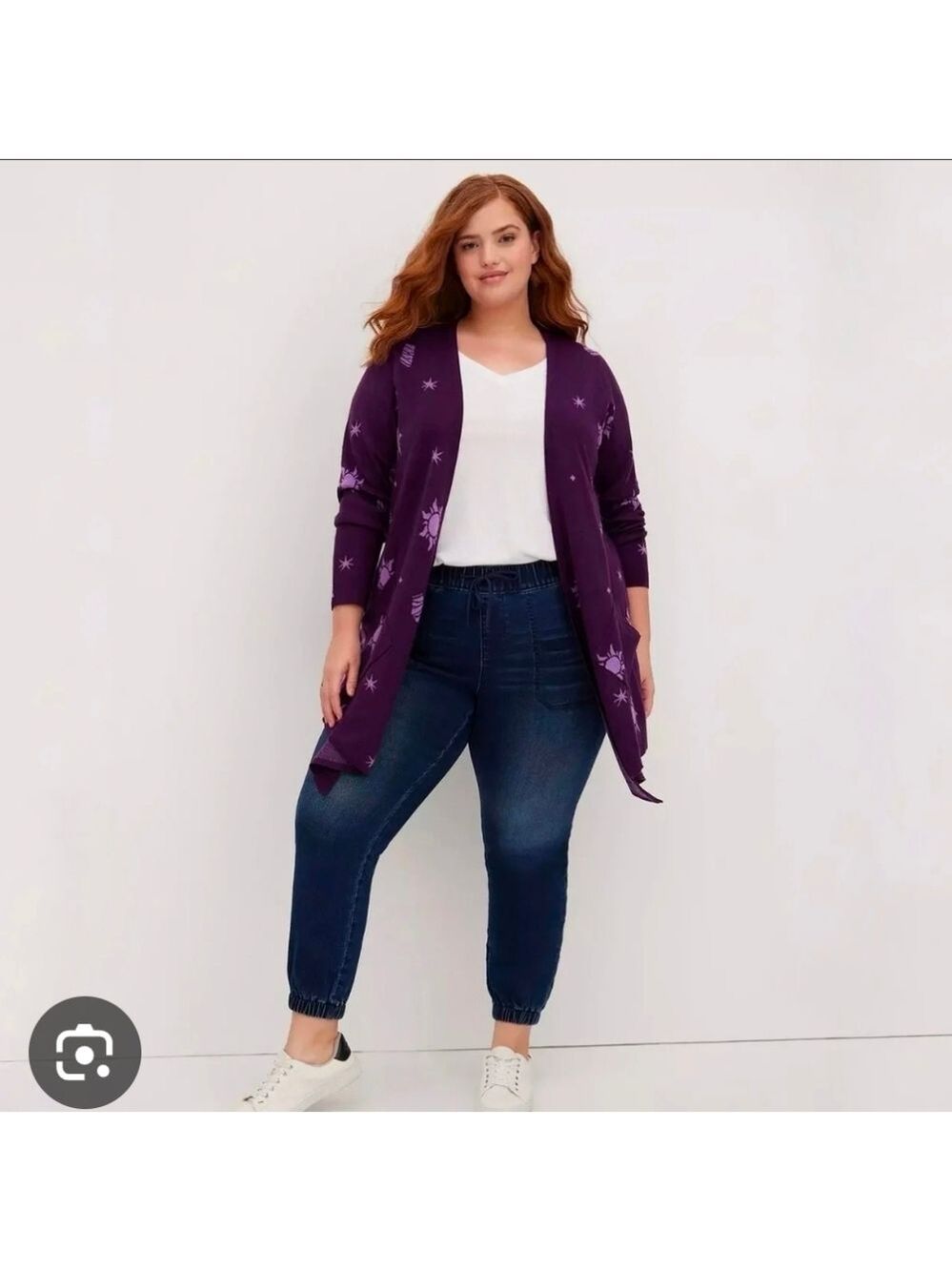Torrid Plus Size 5X Tangled dream Top Knit Purple Drape Sweater Cardigan Princes